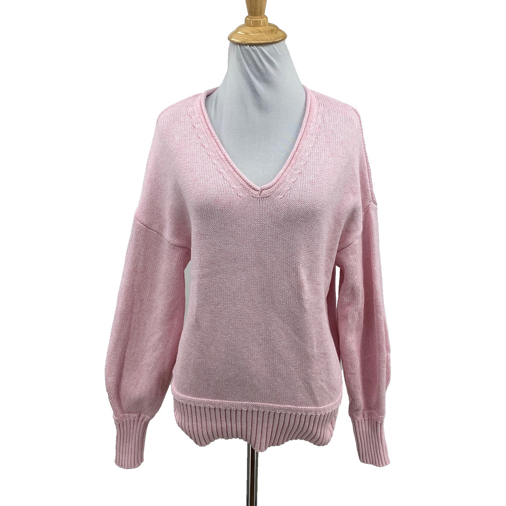Tommy Bahama Sweater Womens S Small Pink Knit Drop Shoulder Knitted Pullover
